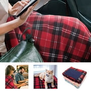 MXTPOV USB Heated Blanket Double-sided Cotton Velvet Heated Blanket Throw Machine Washable Electric Blanket for Car Camping Home Travel Office
